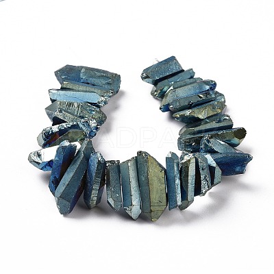 Natural Quartz Crystal Points Beads Strands G-K181-B16-1