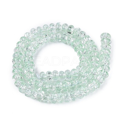 Crackle Transparent Glass Beads Strands GLAA-N069-02A-04-1