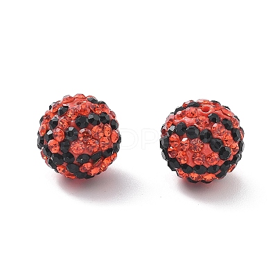 Polymer Clay Rhinestone Beads PORC-A027-01B-1