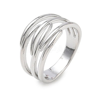 Brass Finger Rings for Women RJEW-K261-07B-P-1