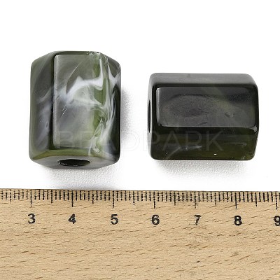 Opaque Acrylic Imitation Gemstone Beads AC-CBAE907-01-1