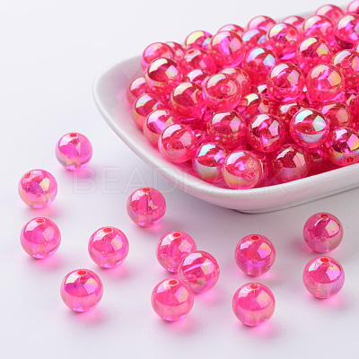 Eco-Friendly Transparent Acrylic Beads PL735-15-1