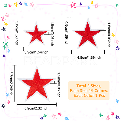 3 Sets 3 Style Computerized Embroidery Iron on/Sew on Patches DIY-FG0003-65-1