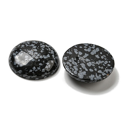 Natural Snowflake Obsidian Cabochons G-C115-02B-14-1