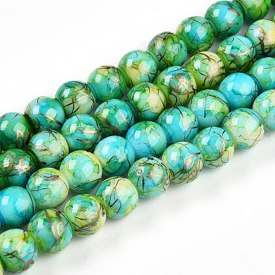 Baking Paint Glass Beads X1-DGLA-N003-8mm-B04-1