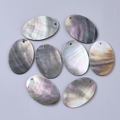 Black Lip Shell Pendants X-SSHEL-S251-33B-1