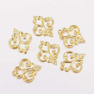 201 Stainless Steel Filigree Joiners Links STAS-F162-08G-1
