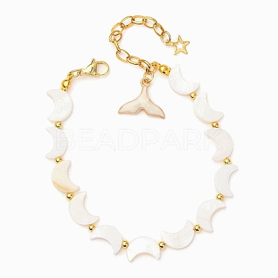 Shell Pearl Beaded Bracelets for Women BJEW-JB12425-1