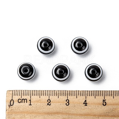Round Striped Resin Beads X-RESI-R158-10mm-11-1