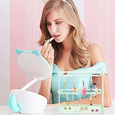 Opaque Acrylic Earring Display Stands EDIS-WH0029-16E-1
