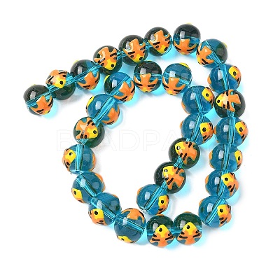 Ocean Theme Handmade Glass Enamel Beads LAMP-D304-02E-1
