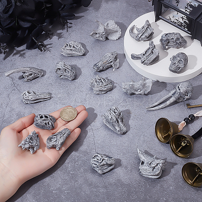 19Pcs PVC Dinosaur Miniature Ornaments DJEW-ME0001-01-1