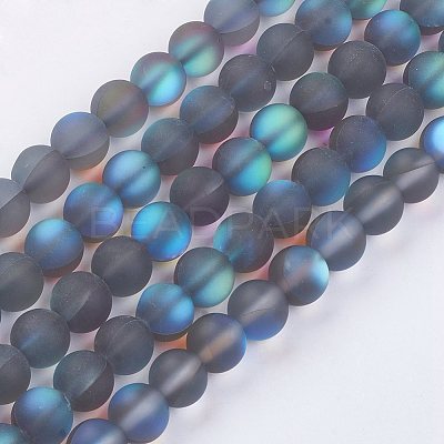 Synthetic Moonstone Beads Strands G-F430-02-8mm-1