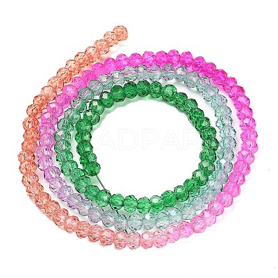 Transparent Painted Glass Beads Strands LS-DGLA-A034-T1mm-A03-1