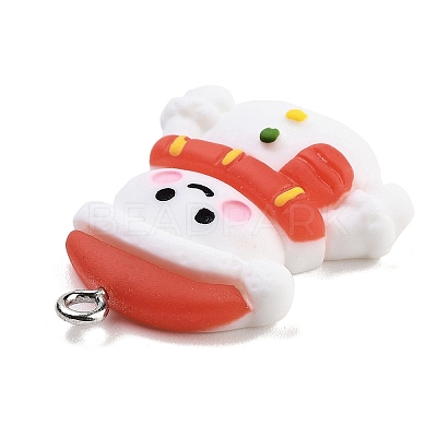 Christmas Theme Opaque Resin Pendants RESI-F054-A12-1