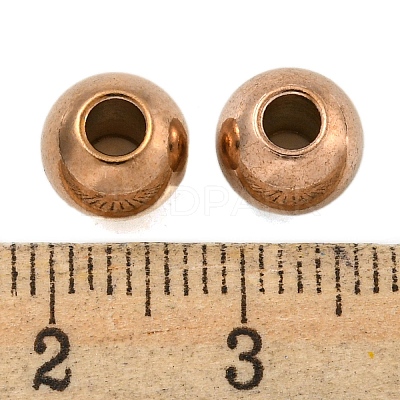 Round Ion Plating(IP) 202 Stainless Steel Beads STAS-O091-C-04RG-1