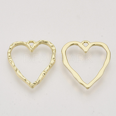 Rack Plating Alloy Open Back Bezel Pendants X-PALLOY-N150-36-1