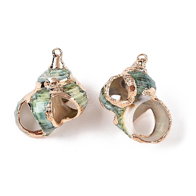 Natural Sea Shell Pendants SSHEL-N038-55-1