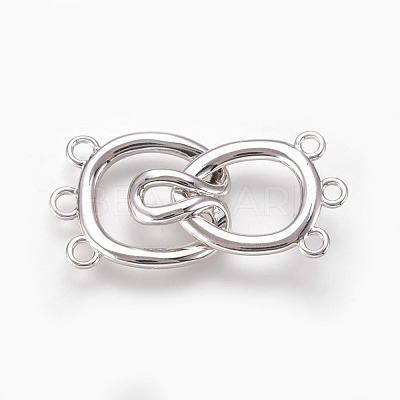 Brass Hook Clasps KK-P164-22P-1