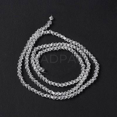 Clear Glass Bicone Beads Strands X-GLAA-S026-2mm-07-1