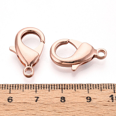 Brass Lobster Claw Clasps KK-YW0004-01E-RG-1