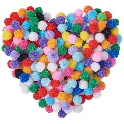 10mm Multicolor Assorted Pom Poms Balls About 2000pcs for DIY Doll Craft Party Decoration AJEW-PH0001-10mm-M-1