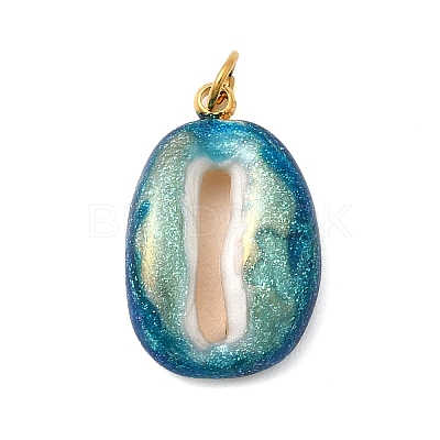304 Stainless Steel Enamel Pendants STAS-B093-33G-08-1