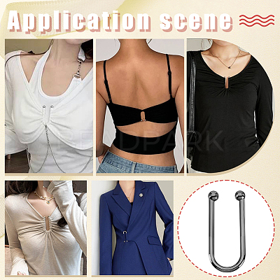 Alloy Bikini Clips FIND-WH0436-99C-B-1