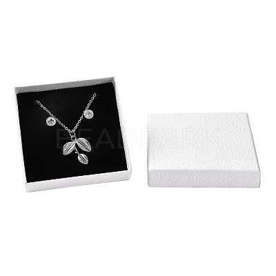 Square Cardboard Necklace Box CBOX-Q038-02B-1