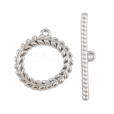 Brass Toggle Clasps KK-G548-34A-P-1