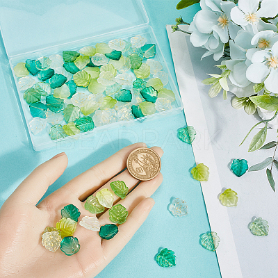 100Pcs Transparent Glass Pendants GLAA-SC0002-45-1