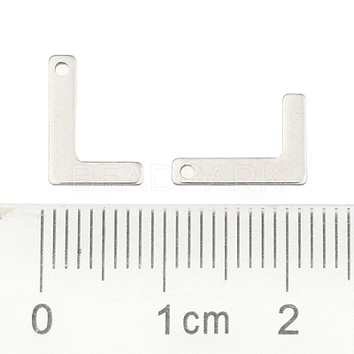 Tarnish Resistant 304 Stainless Steel Letter Charms LS-STAS-O072-L-1