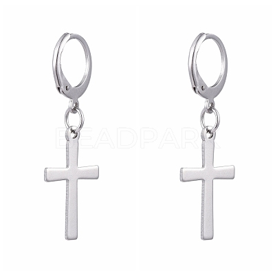 Tarnish Resistant 304 Stainless Steel Leverback Earrings EJEW-JE04185-01-1