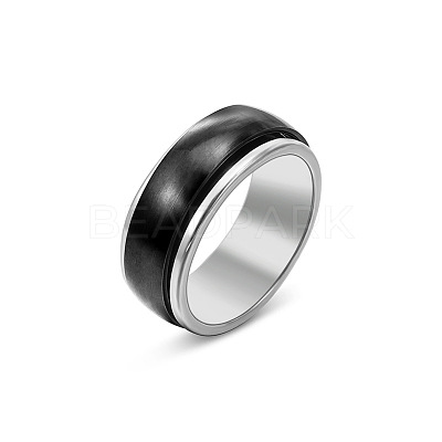 Rotatable 304 Stainless Steel Finger Rings FS-WGF1F3F-03-1
