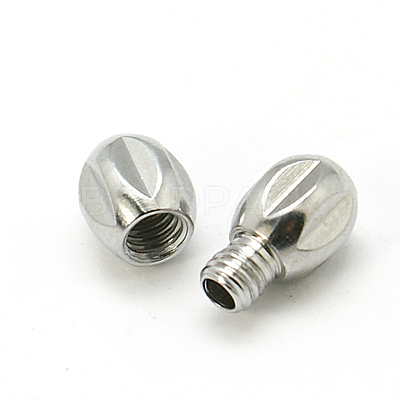 Brass Screw Clasps KK-E365-P-1
