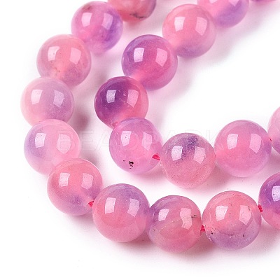 Dyed Natural White Jade Beads Strands G-T138-8mm-210-29-1