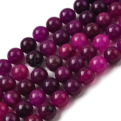 Natural Dyed White Jade Beads Strands G-M402-C03-30-1
