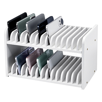 Wood with Iron Mobile Phone Storage Box AJEW-WH0481-200-1