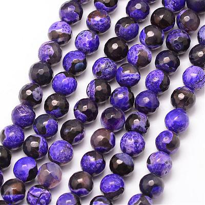 Natural Fire Crackle Agate Bead Strands G-K166-06F-8mm-01-1