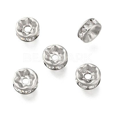 316 Surgical Stainless Steel Crystal Rhinestone Spacer Beads STAS-N032-05P-1