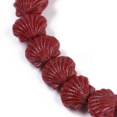 Synthetic Coral Dyed Carved Beads Strands CORA-K009-05A-05-1