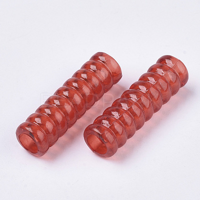 Transparent Acrylic European Beads TACR-T015-029-1