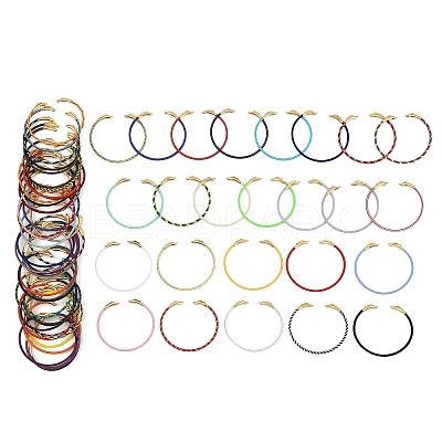 Braided Steel Wire Bangles Making KK-CBA6056-02G-1
