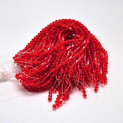 Imitate Austrian Crystal Bicone Glass Beads Strands X-GLAA-F029-4x4mm-14-1