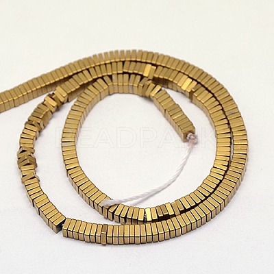 Electroplate Non-magnetic Synthetic Hematite Heishi Beads Strands G-J171B-3x3mm-06-1
