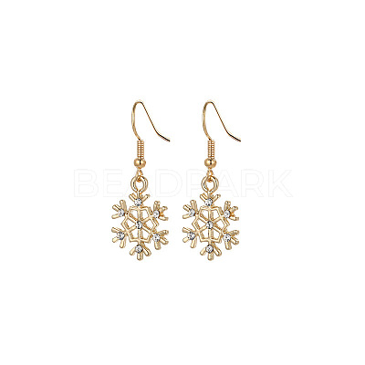 Snowflake Alloy Dangle Earrings FS-WGD9918-18-1