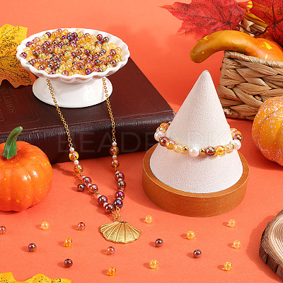Thanksgiving Day Themed Transparent Acrylic Beads MACR-SP0001-32A-1