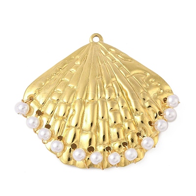 Plastic Imitation Pearl Pendants STAS-P408-21B-G-1