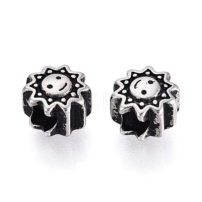 304 Stainless Steel European Style Large Hole Beads STAS-T072-114AS-1