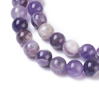 Natural Chevron Amethyst Beads Strands G-I222-6mm-01-1